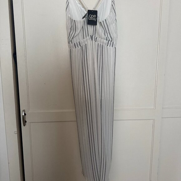 One Way Australia Striped Asymmetrical Maxi Dress – Size AU 8 / US 4 - Picture 1 of 2